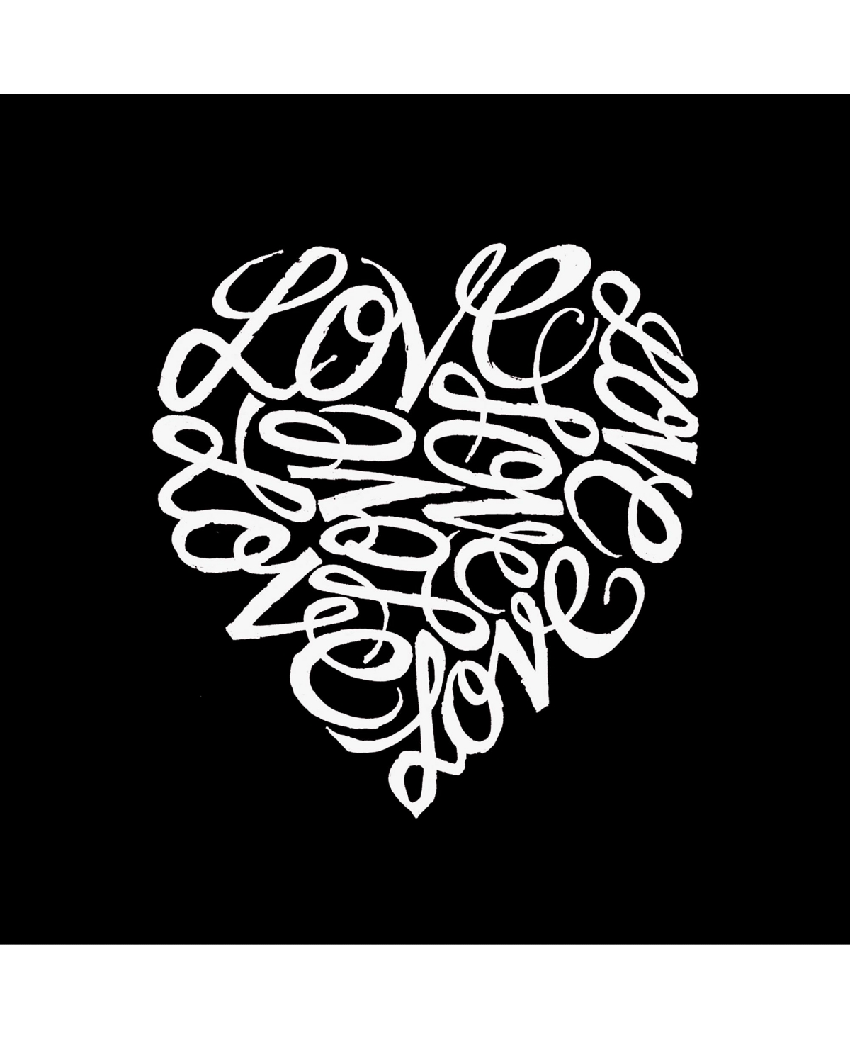 Big Girl's Word Art Long Sleeve T-Shirt - Love