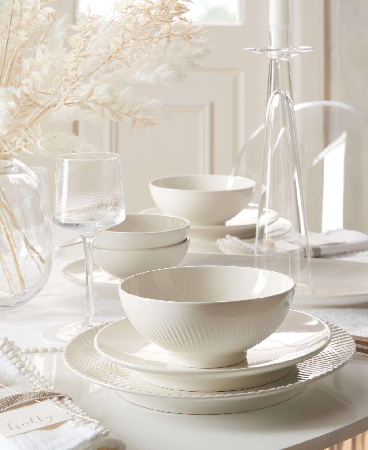 Denby Porcelain Arc Pc. Dinnerware Set, Service for 4