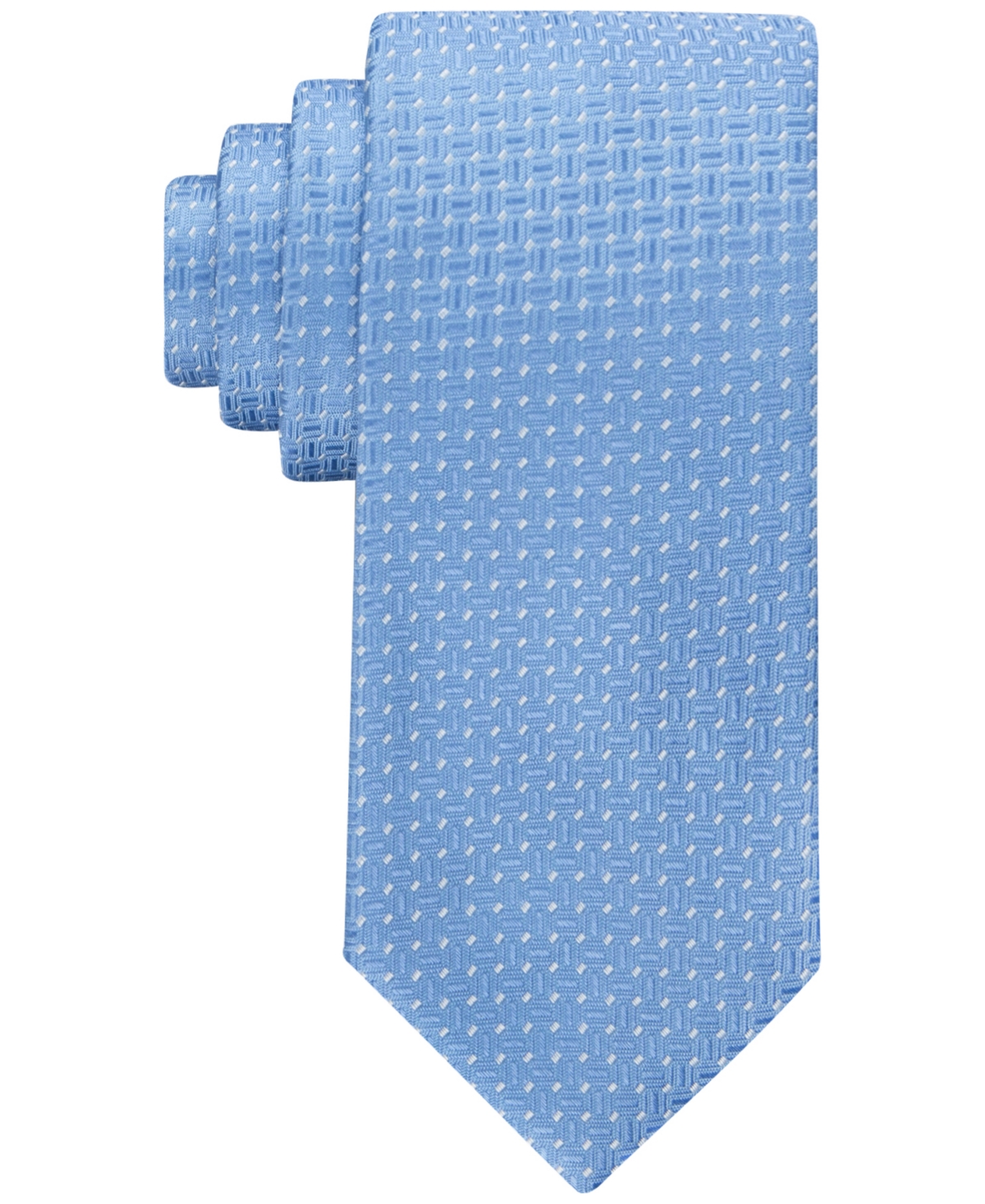 Tommy Hilfiger Men's Natte Grid Tie In Light Blue