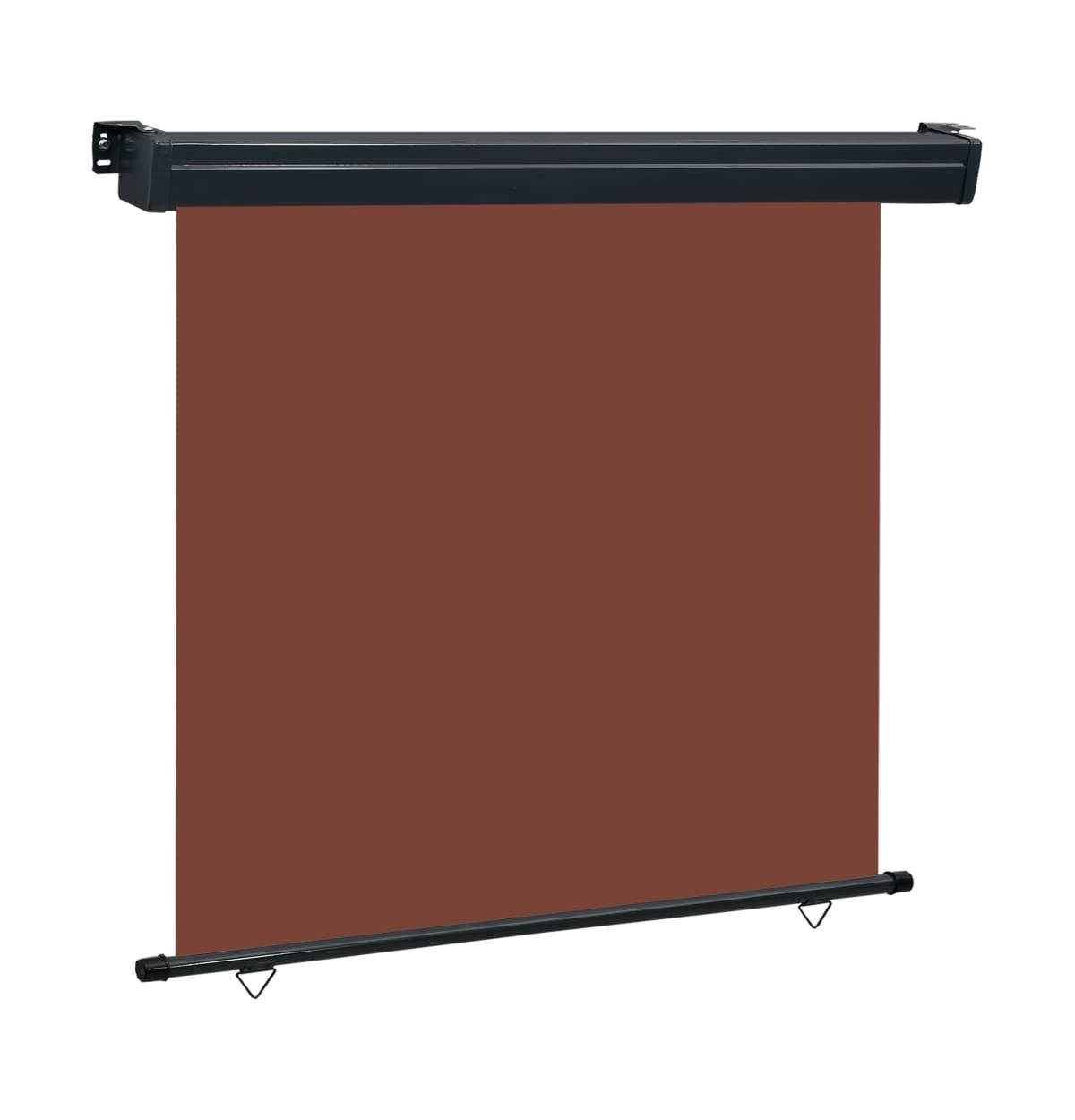 Balcony Side Awning 66.9"x98.4" Brown - Brown