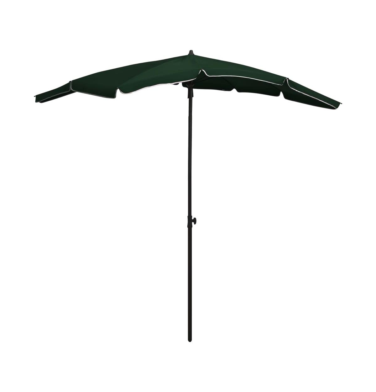 Garden Parasol with Pole 78.7"x51.2" Green - Green