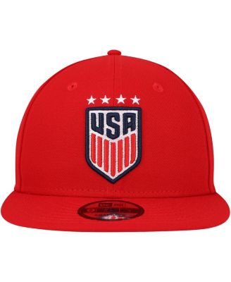 Men's Red USWNT Team Basic 9FIFTY Snapback Hat