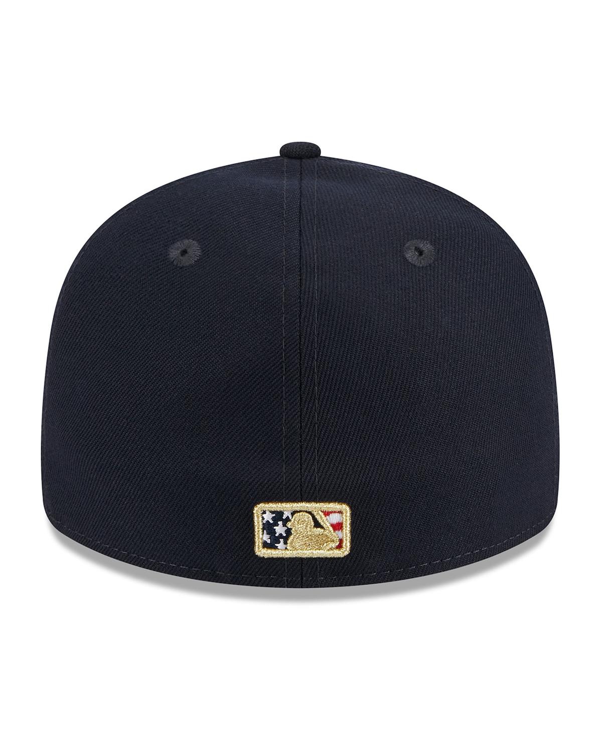 NEW ERA MEN'S NEW ERA NAVY COLORADO ROCKIES 2023 FOURTH OF JULY LOW PROFILE 59FIFTY FITTED HAT 