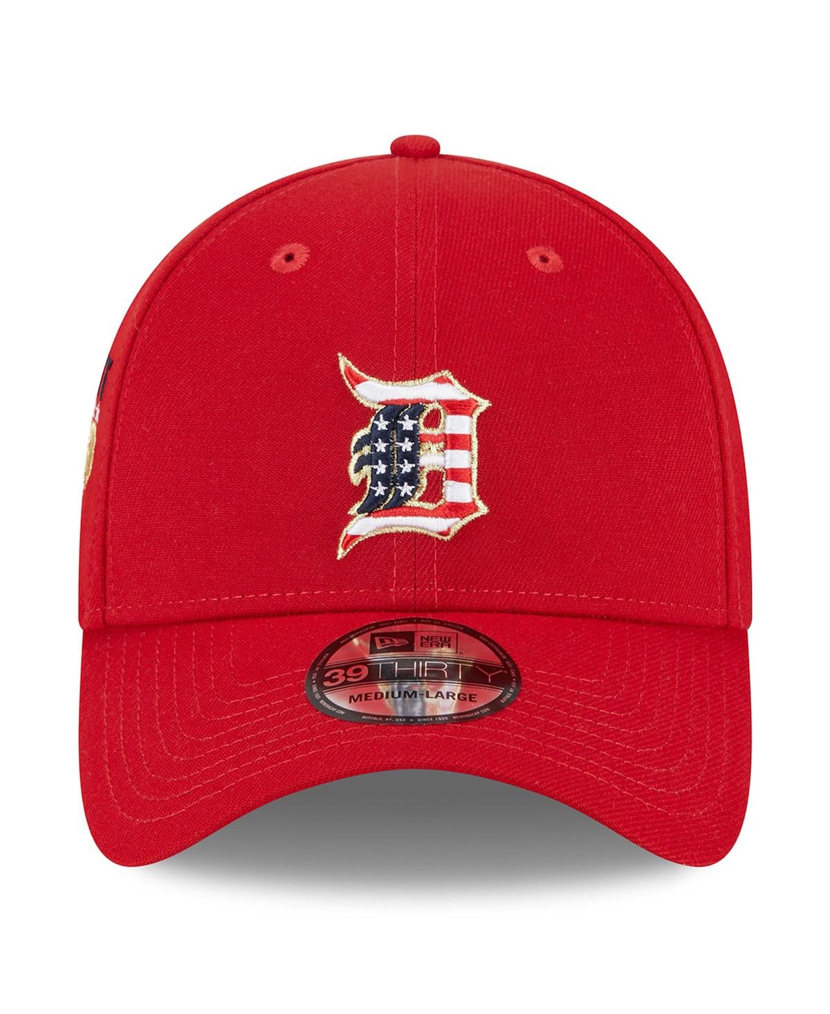 Men's New EraDetroit Tigers 2023 Fourth of July 39THIRTY Flex Fit Hat - Red