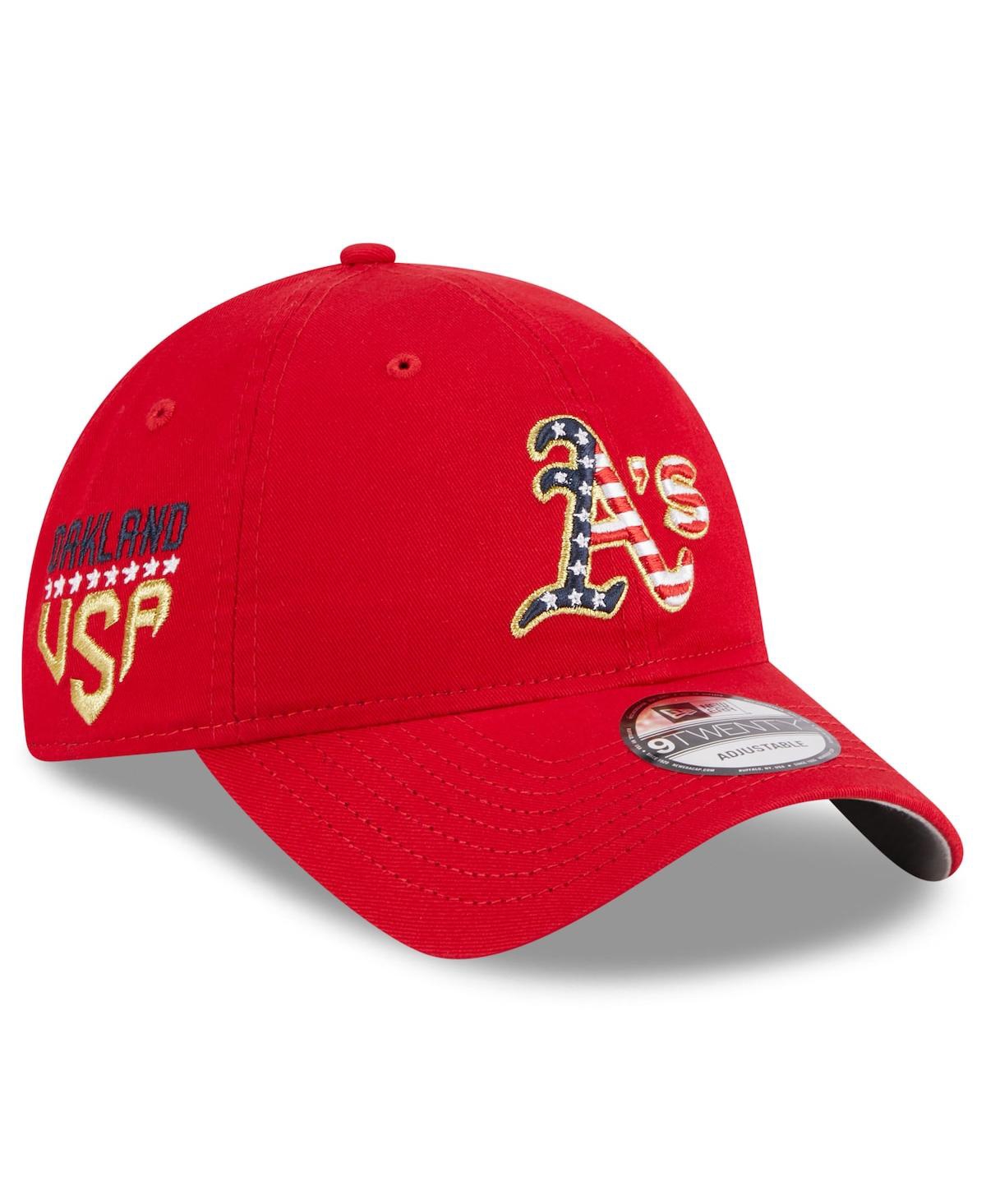New Era Women's  Red Oakland Athletics 2023 Fourth Of July 9twenty Adjustable Hat In Red