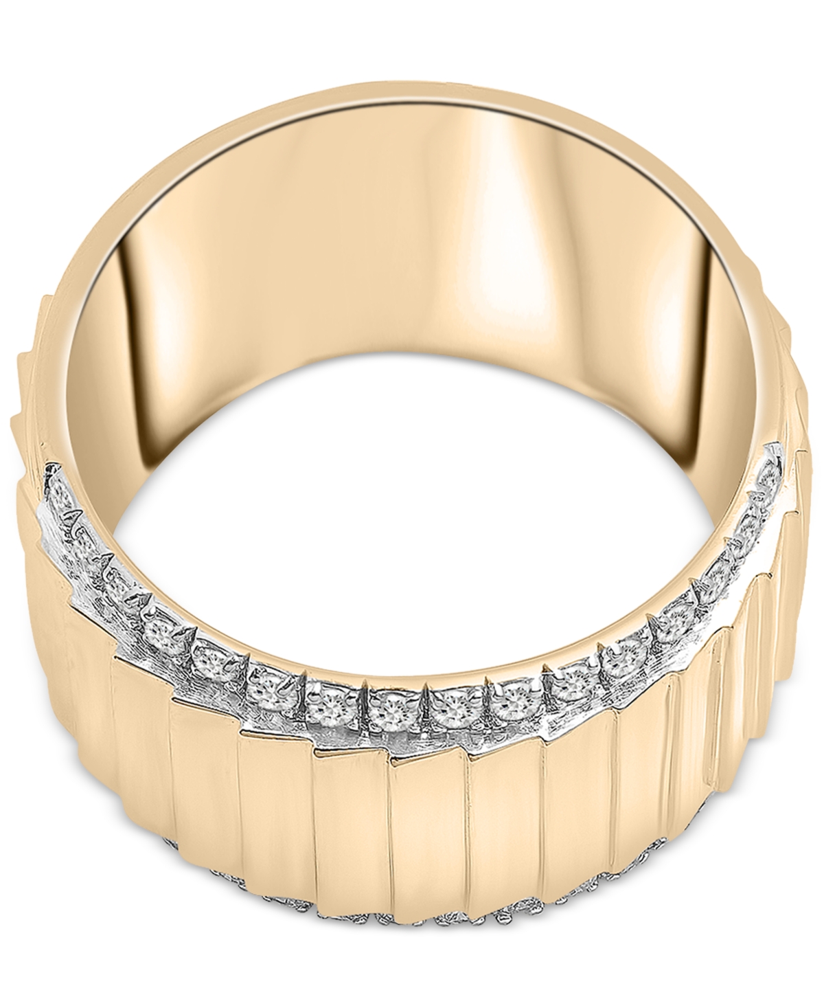 Audrey by Aurate Diamond Wide Textured Statement Ring (1/3 ct. t.w.)  Created for Macy's - Gold Vermeil