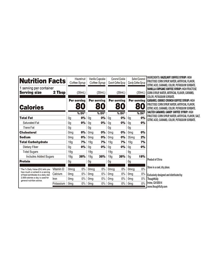 Thoughtfully Gourmet, Coffee Syrup Gift Set, Set of 4 Macy's