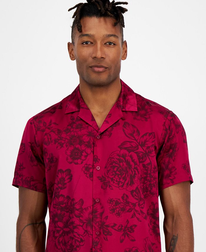 I.N.C. International Concepts Men's Twilight Regular-Fit Floral Button ...