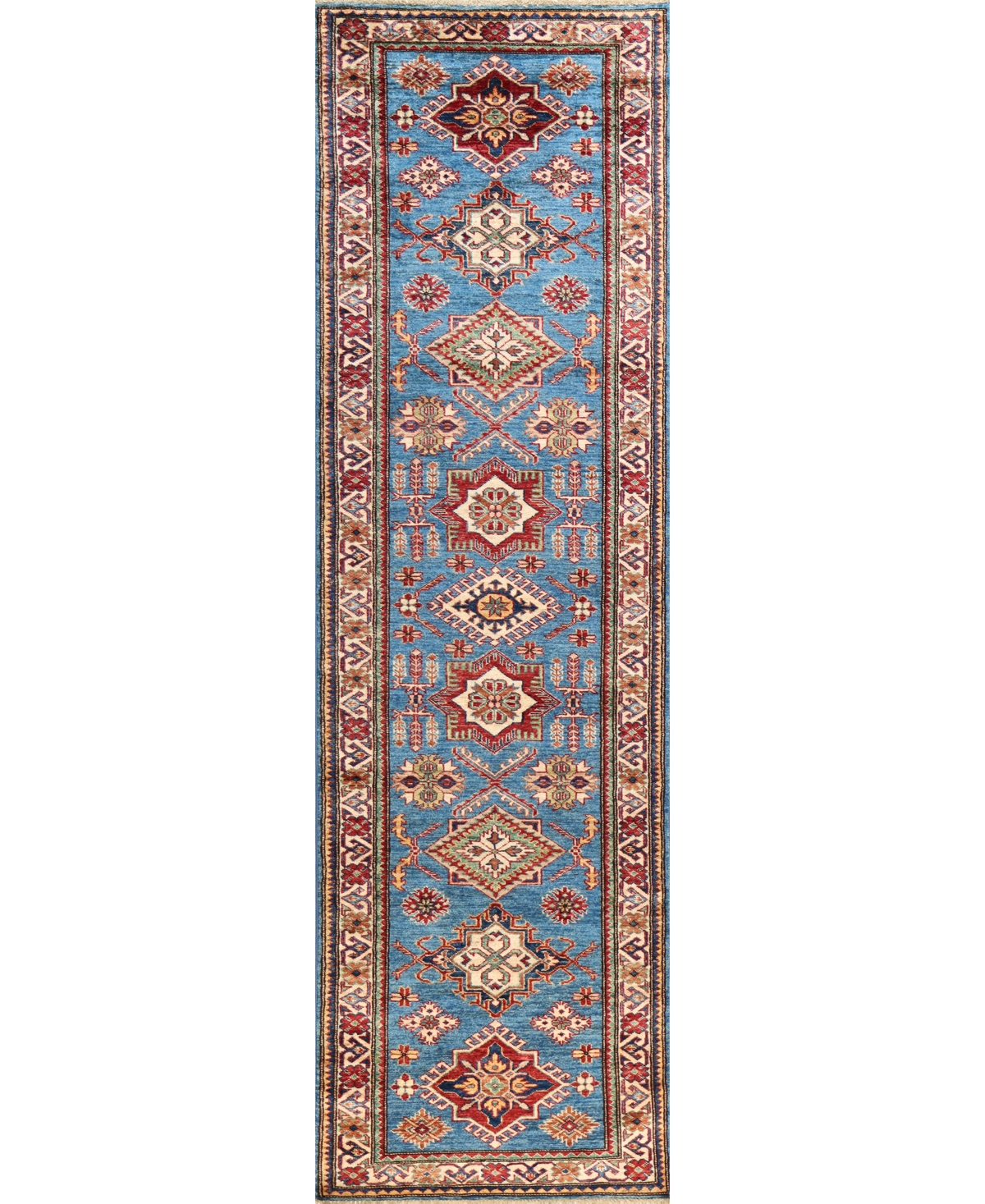 Bb Rugs One of a Kind Fine Kazak 2'9in x 9'8in Runner Area Rug - Mist