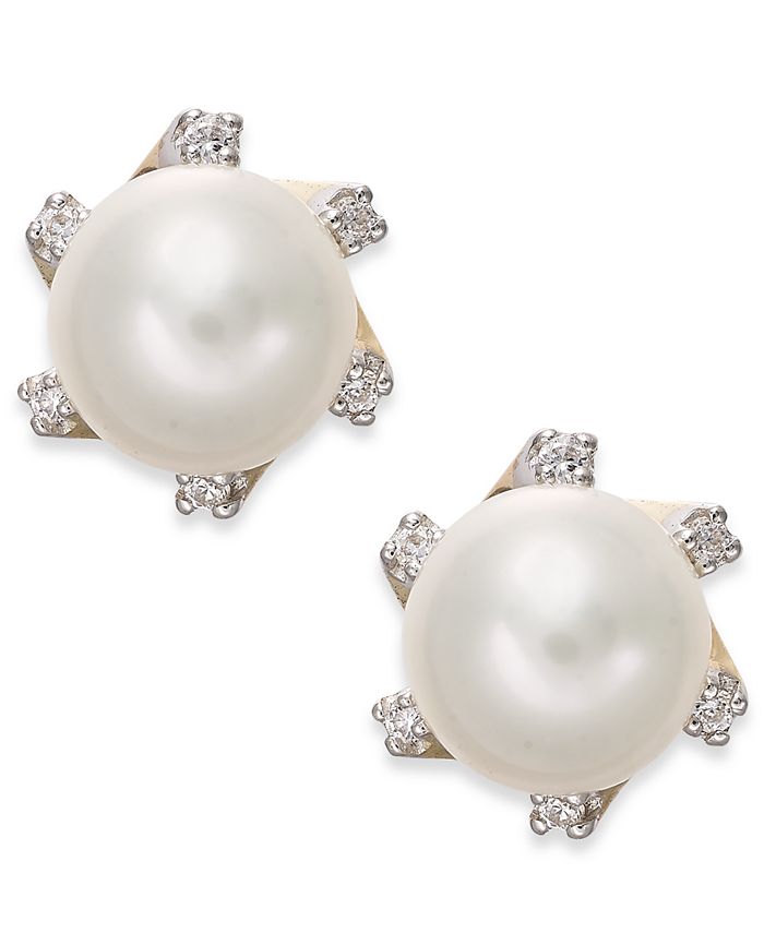 Macys pearl stud earrings Outlet