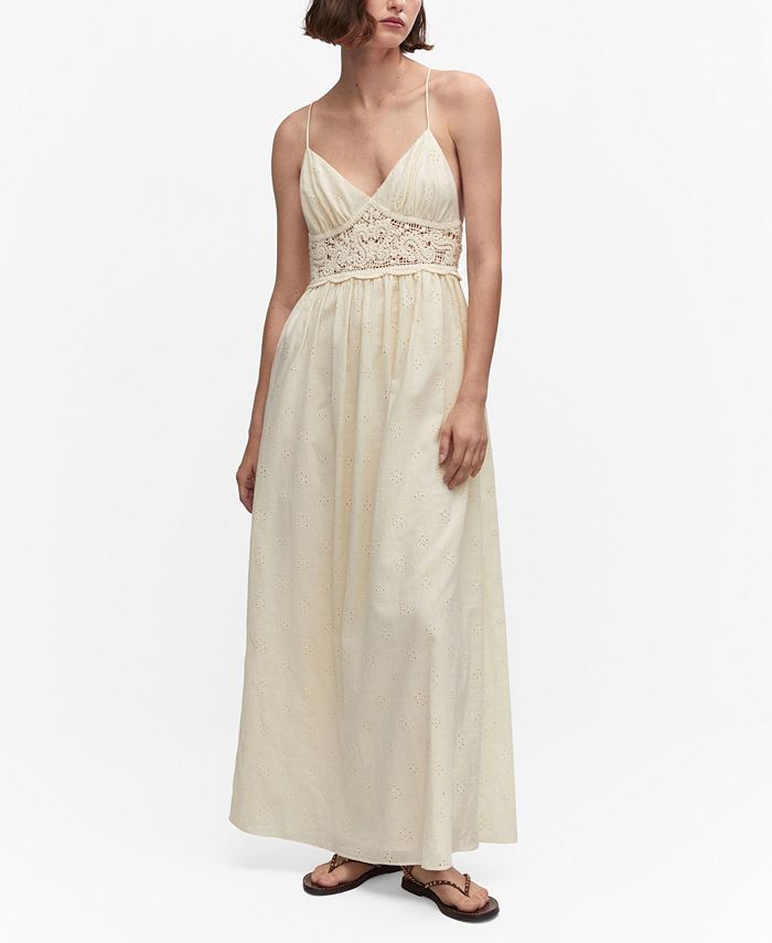 MANGO Women s Crochet Panel Dress Macy s