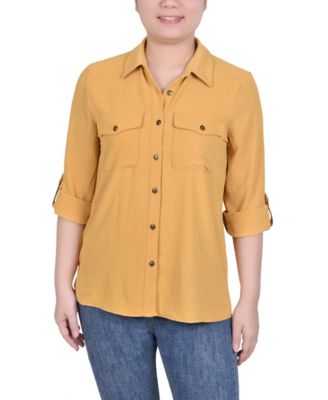 Petite Roll Tab Blouse