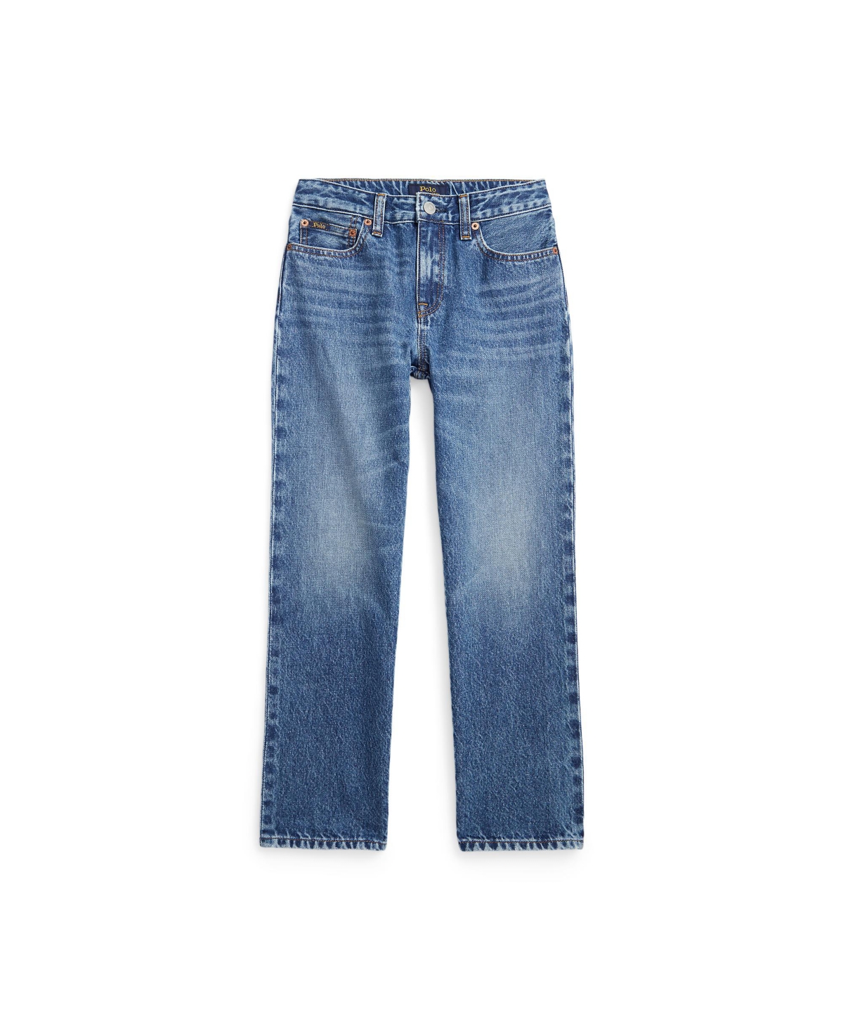 Polo Ralph Lauren Kids' Big Girls High-rise Straight Fit Jeans In Janara Wash