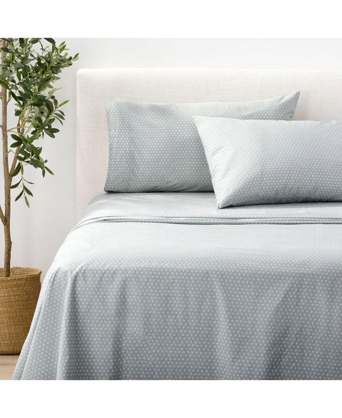Nate Home by Nate Berkus Block Print Percale Sheet Set King, 4 Piece
