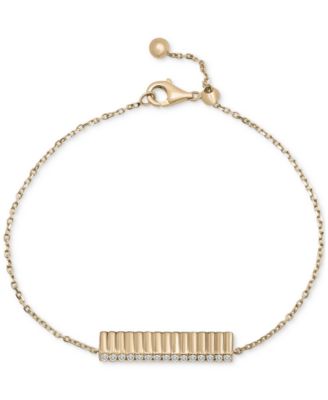 Audrey by Aurate - Diamond Wide Bar Link Bracelet (1/6 ct. t.w.) in Gold Vermeil
