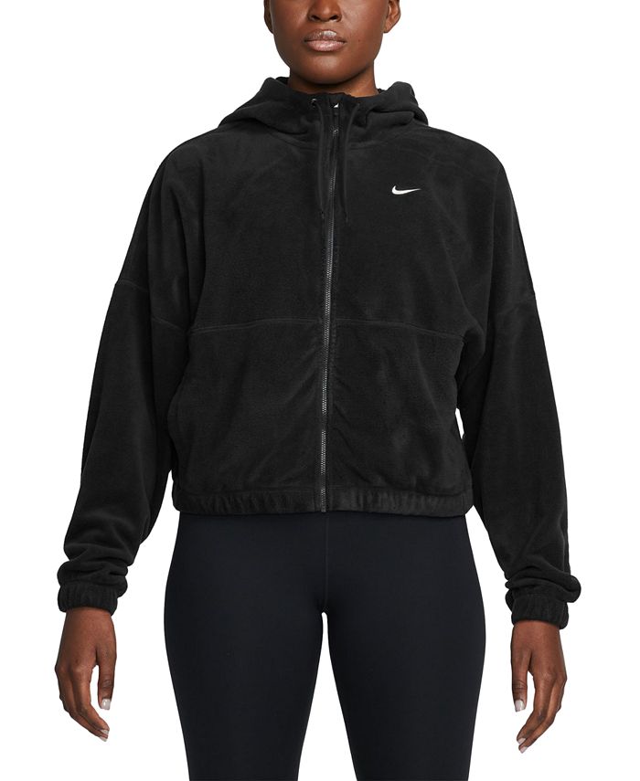 Nike Sportswear Washed Fleece Womens Active Hoodies, Black