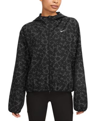nike mini swoosh oversized cropped red zip through hoodie