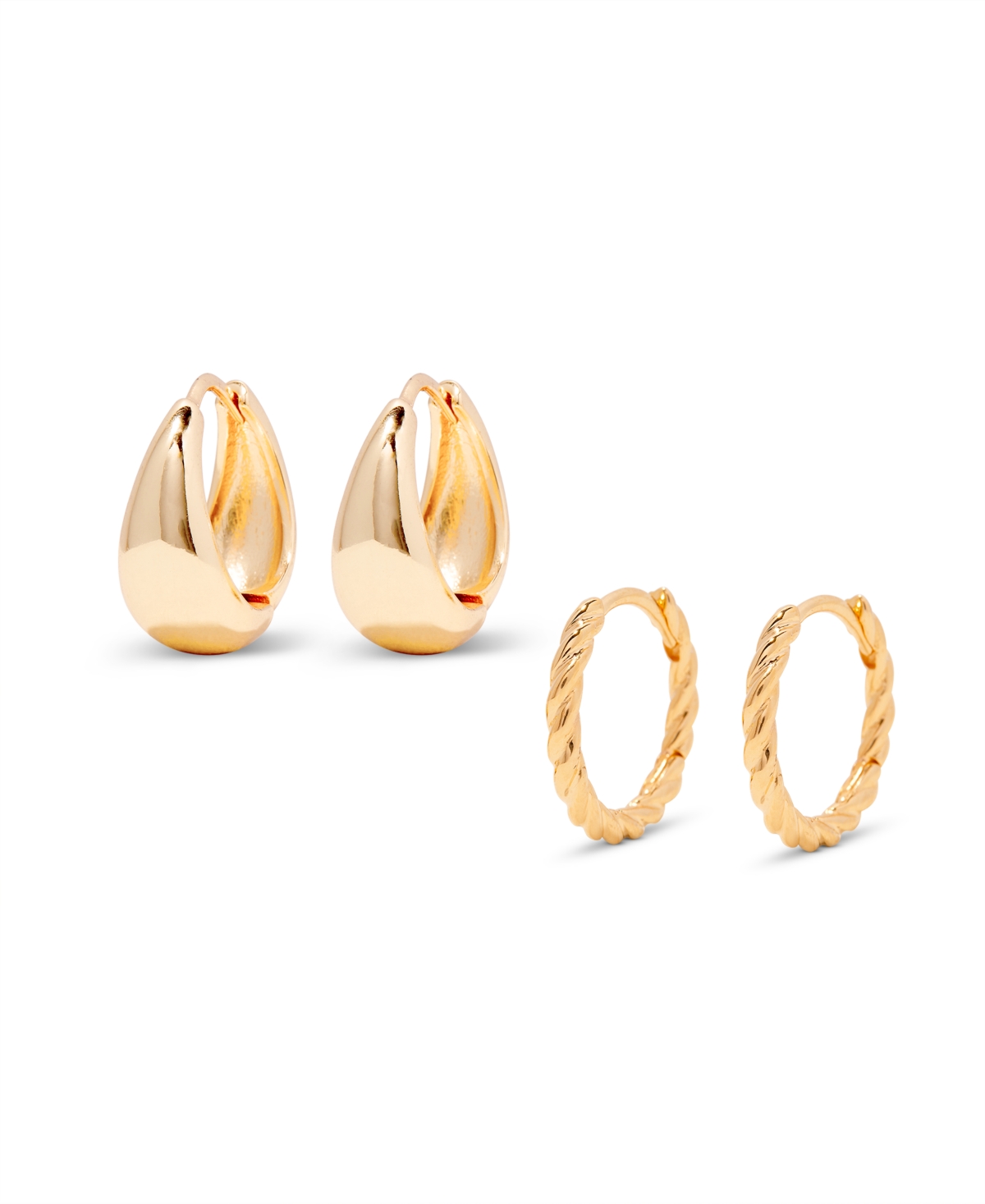 "14k Gold" Lottie Earring Set, 4 Piece - Gold Vermeil