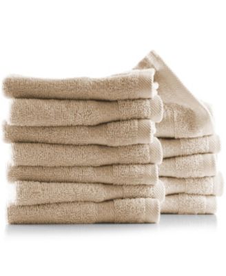 Luxury Combed Cotton Washcloth Set, 12-Pack