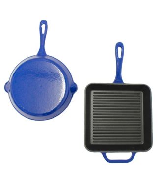 Neo 2pc Cast Iron 10" Fry and Grill Pan Cookware Set