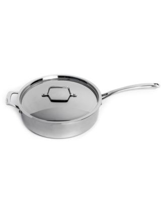 Professional Tri-Ply 18/10 Stainless Steel 11" Saute Pan with SS Lid, 4.6qt.