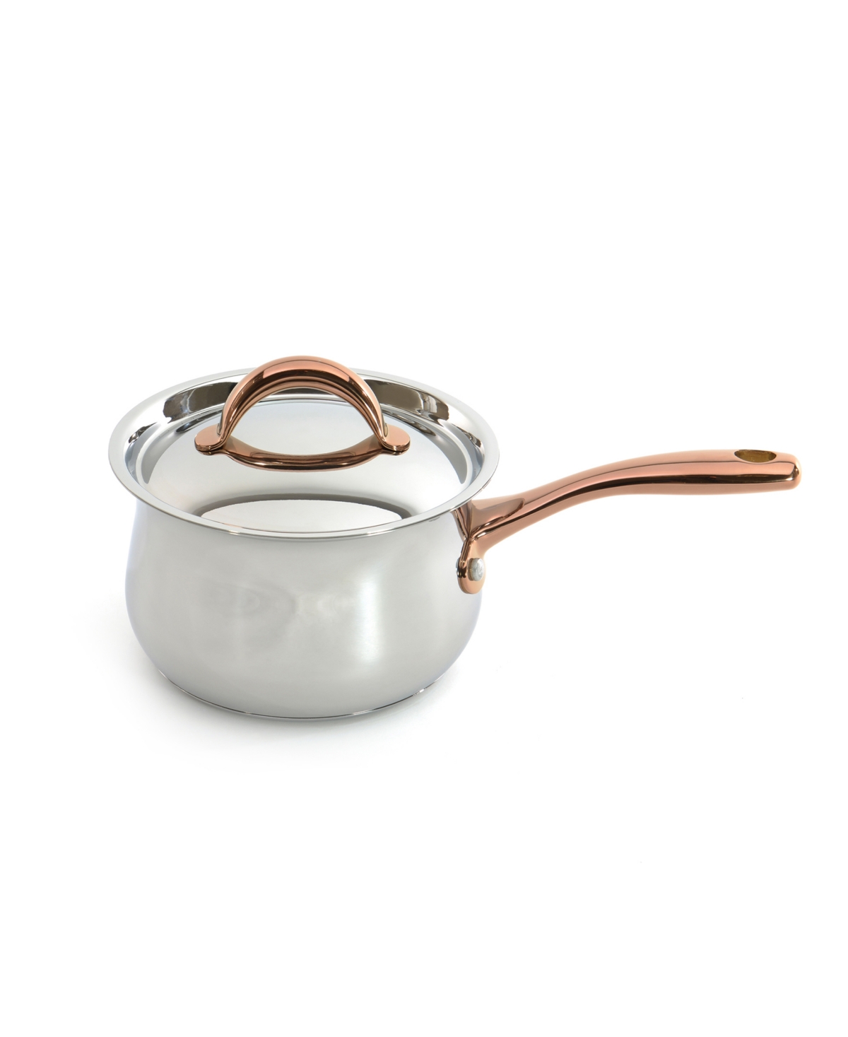 BergHOFF Ouro Gold 11Pc 18/10 Stainless Steel Cookware Set with Ss Lid - rose gold