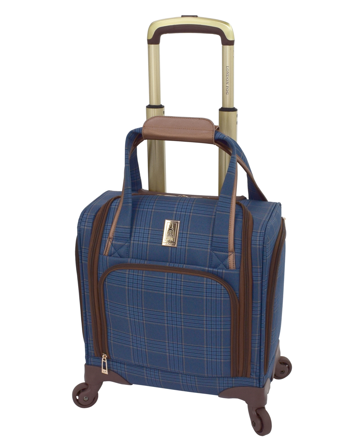 Brentwood Iii 15" 4 Wheel Under The Seat Bag, Created for Macy's - Navy, Bronze
