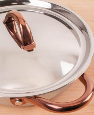 Ouro Gold 5pc 18/10 Stainless Steel Starter Set, SS Lids, Rose Gold Handles