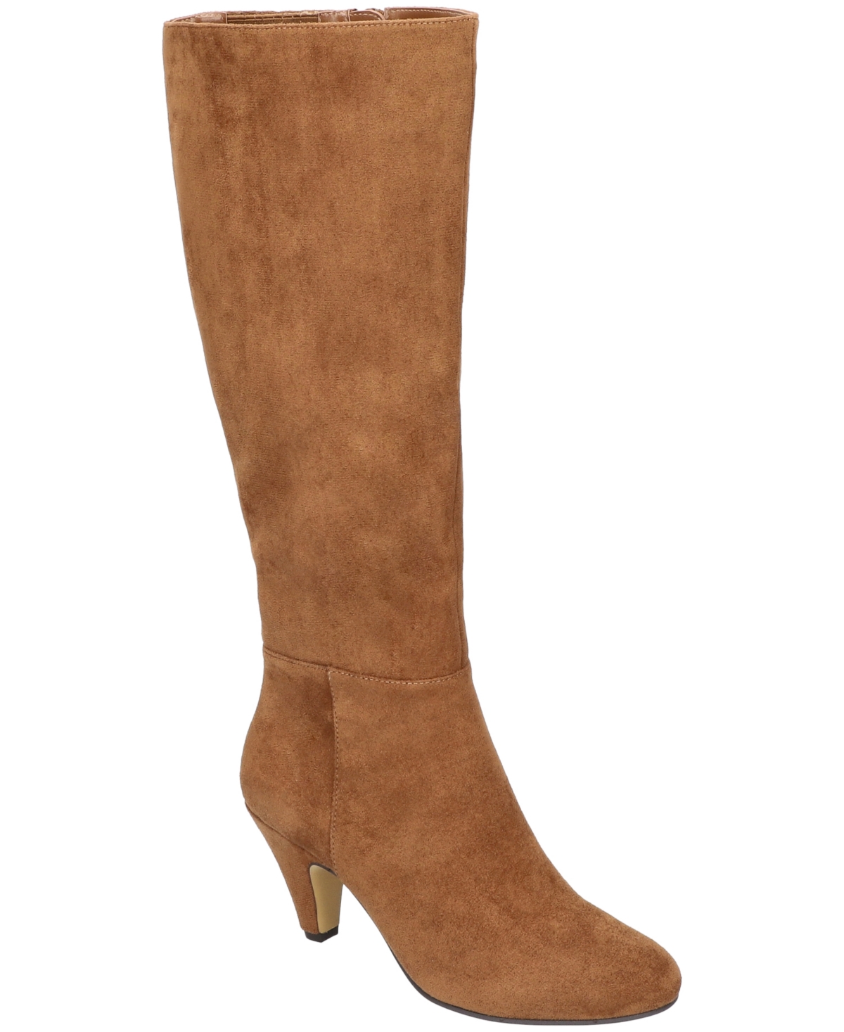 Shop Bella Vita Women's Corinne Suede Inside Zip Wide Calf Tall Boots In Cognac Suede