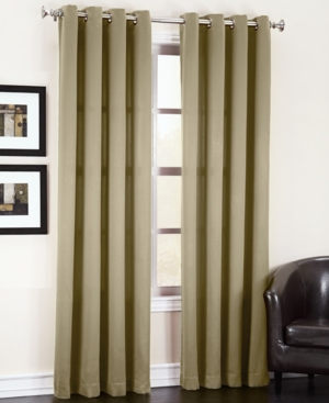 Sun Zero Grant Solid Grommet Curtain Panel, 54" X 63" In Taupe