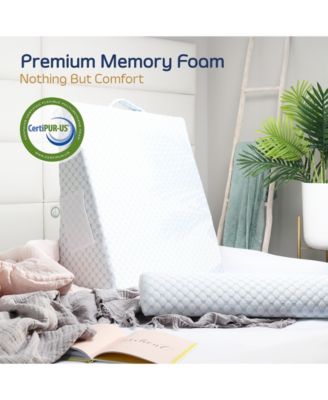 7.5" Cooling Foam Wedge Pillow with Bolster Pillow