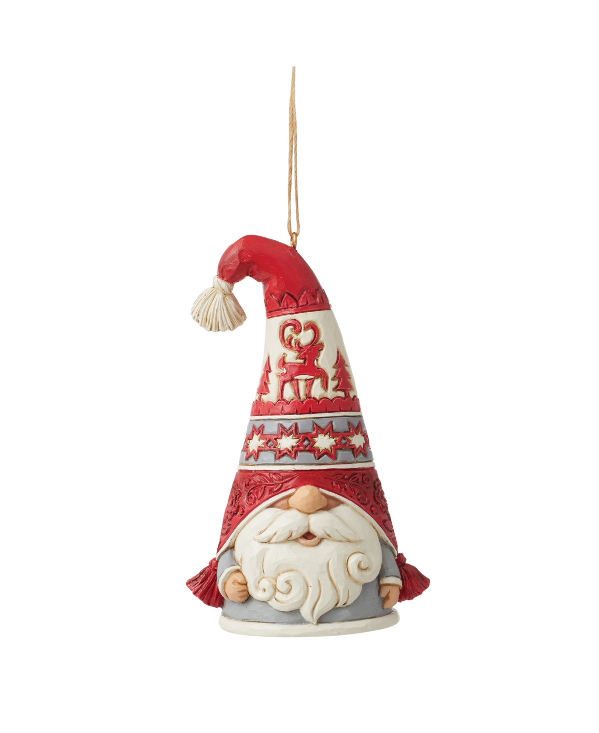 Jim Shore Nordic Noel Gnome Flap Hat Ornament In Multi