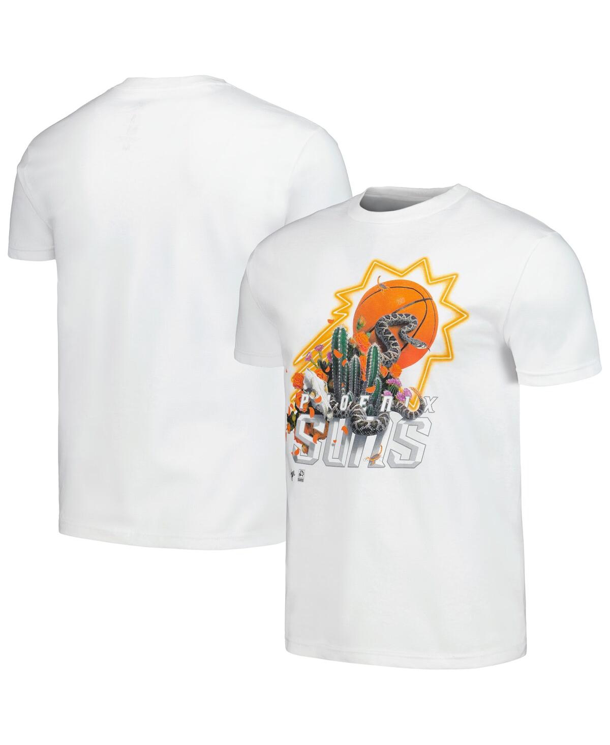 Identify Artist Series Men's And Women's Nba X Kathy Agerâ White Phoenix Suns  T-shirt In White
