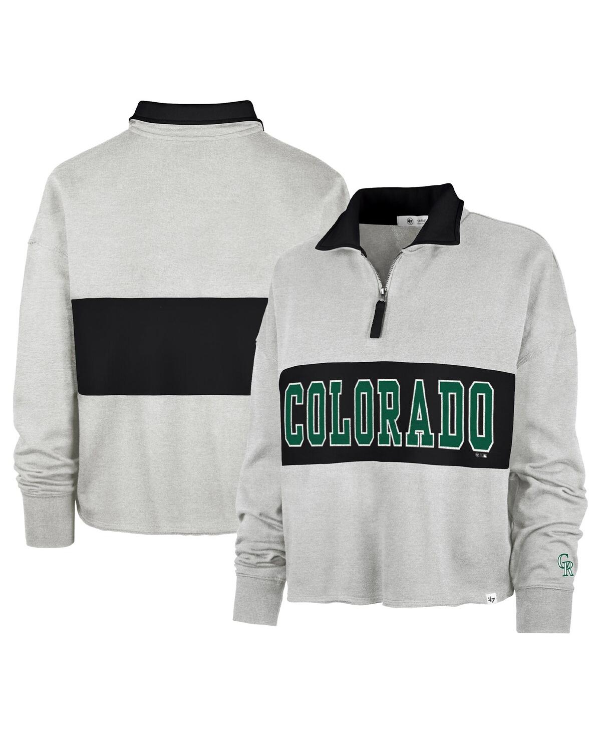 Women's '47 BrandColorado Rockies City Connect Bae Remi Quarter-Zip Jacket - Gray