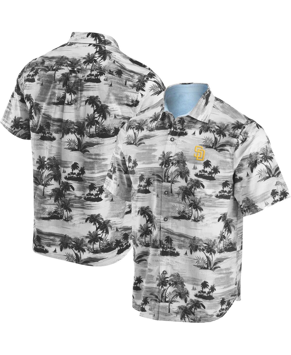 TOMMY BAHAMA MEN'S TOMMY BAHAMA BLACK SAN DIEGO PADRES TROPICAL HORIZONS BUTTON-UP SHIRT