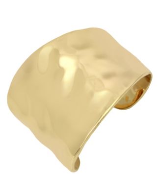 Gold Hammered Cuff Bracelet