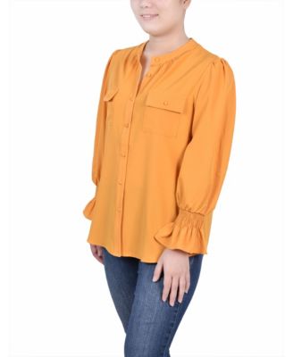 Women's Long Sleeve Y-neck Blouse