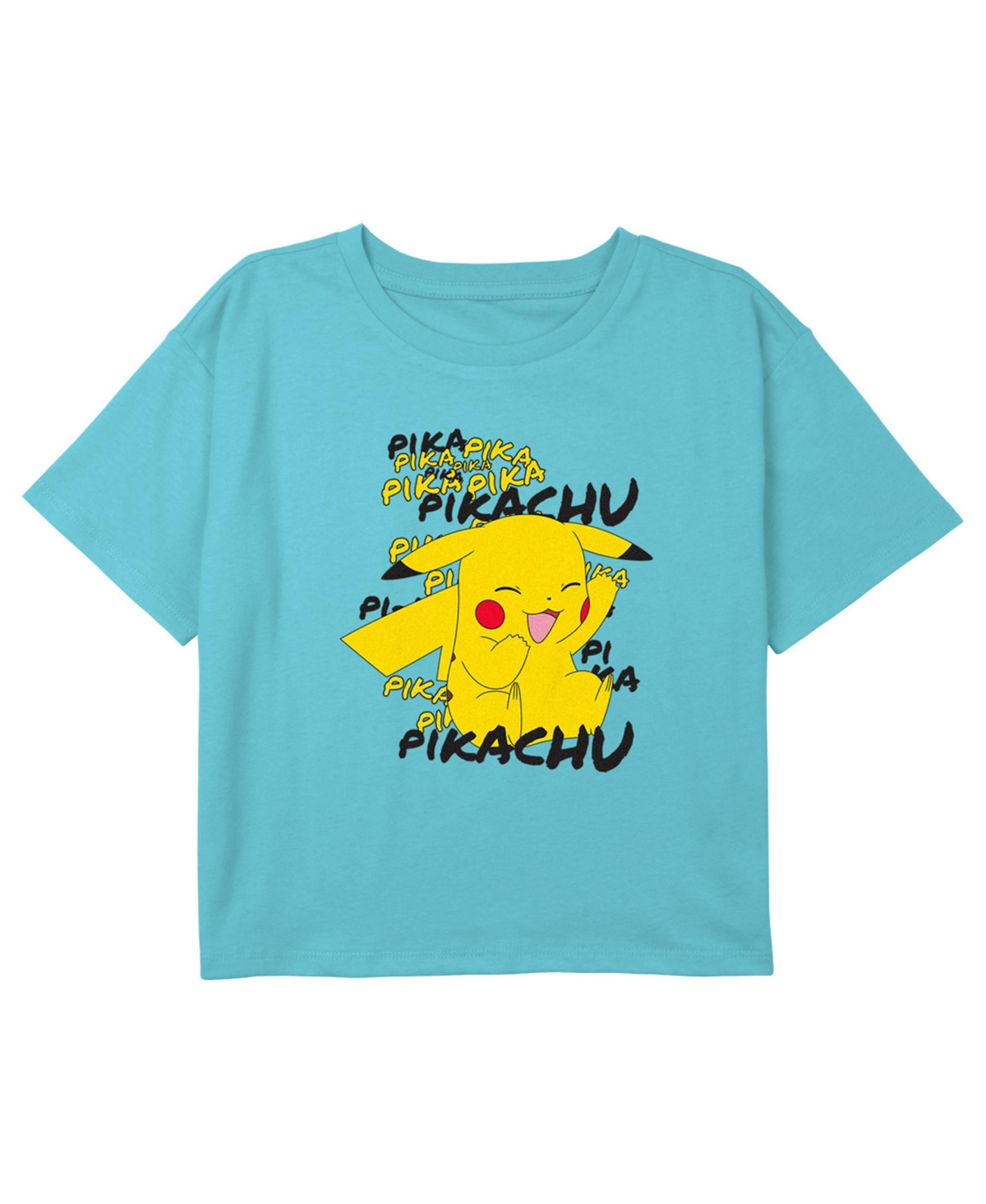 Nintendo Girl's Pokemon Pikachu Pika Pika Laughing Child T-shirt In Blue