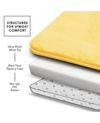 Non-Slip, Ultra Soft Plush, Memory Foam Bath Rug - Contour 24"x20"