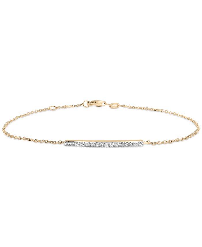 Wrapped Diamond Bar Bracelet (1/10 ct. t.w.) in 14k Gold, Created for