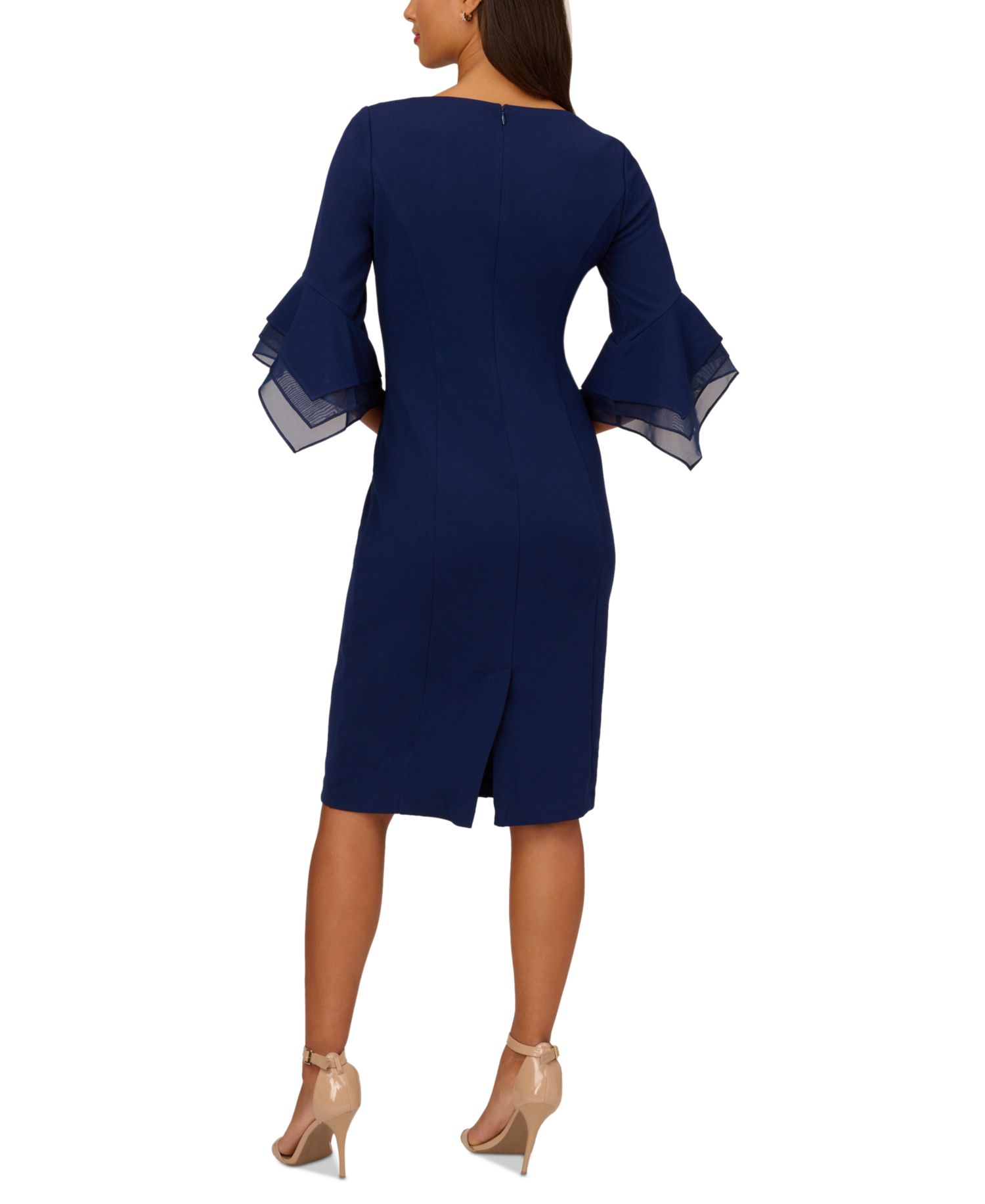 Petite Tiered-Cuff Sheath Dress