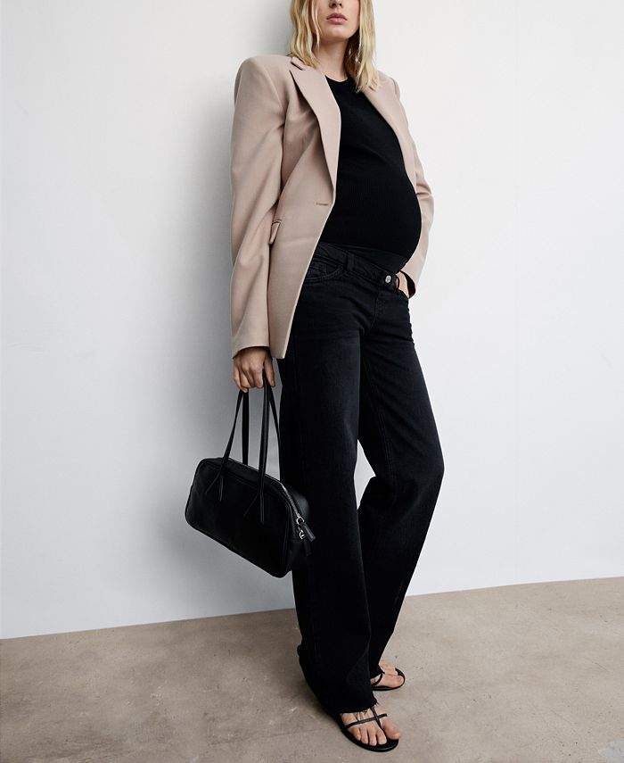 MANGO Women's Maternity Wideleg Jeans Macy's