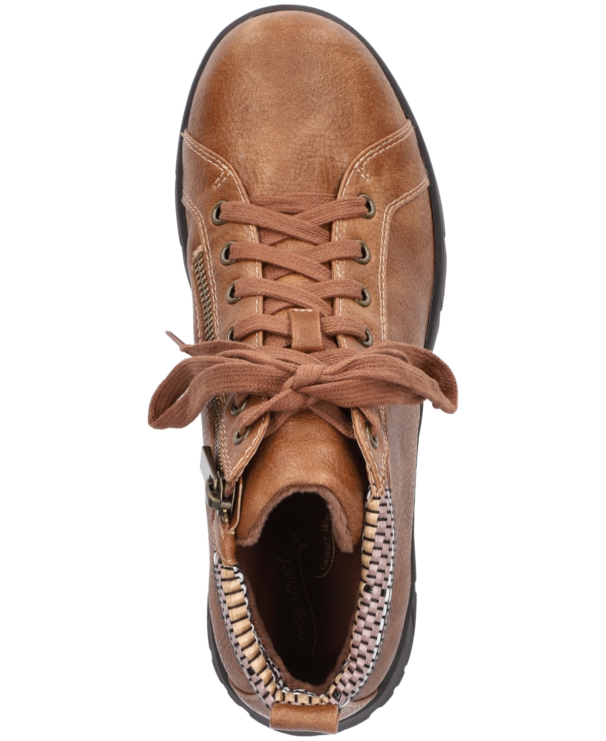 Easy Street Women's Nico Lace Up Detail Side Zip Booties