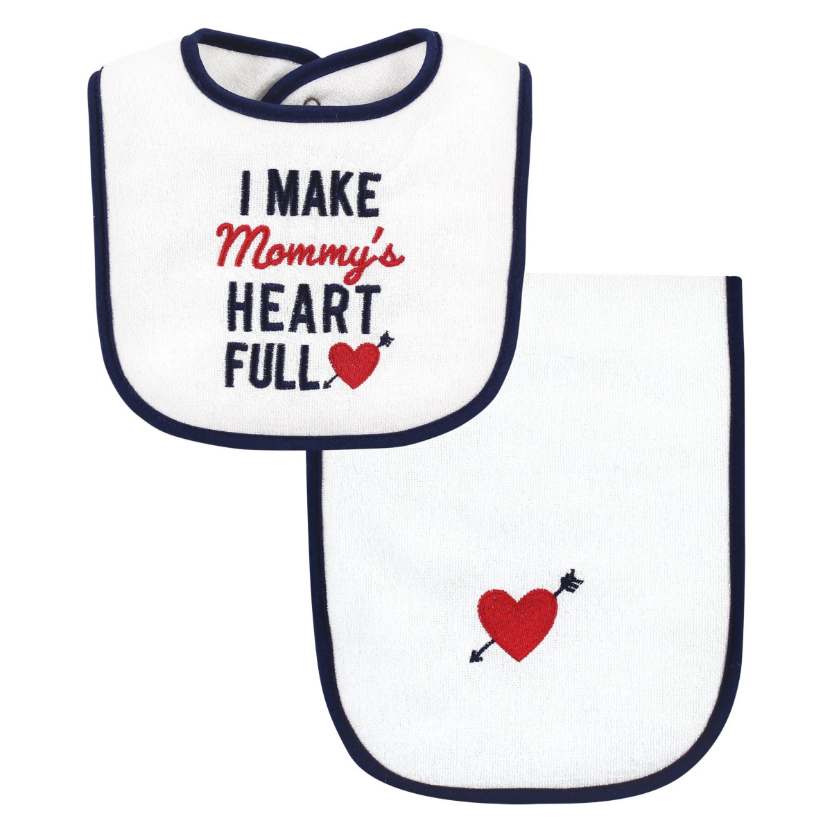 Hudson Baby Baby Boys Cotton Terry Bib and Burp Cloth Set, Daddys Man, One