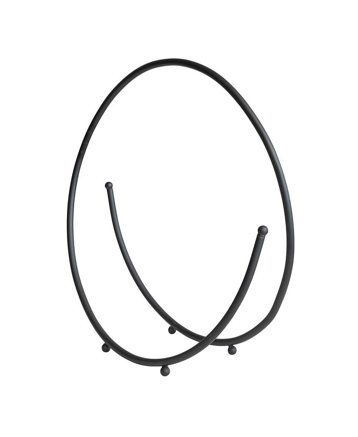 Storied Home Round Metal Log Holder, Black Macy's