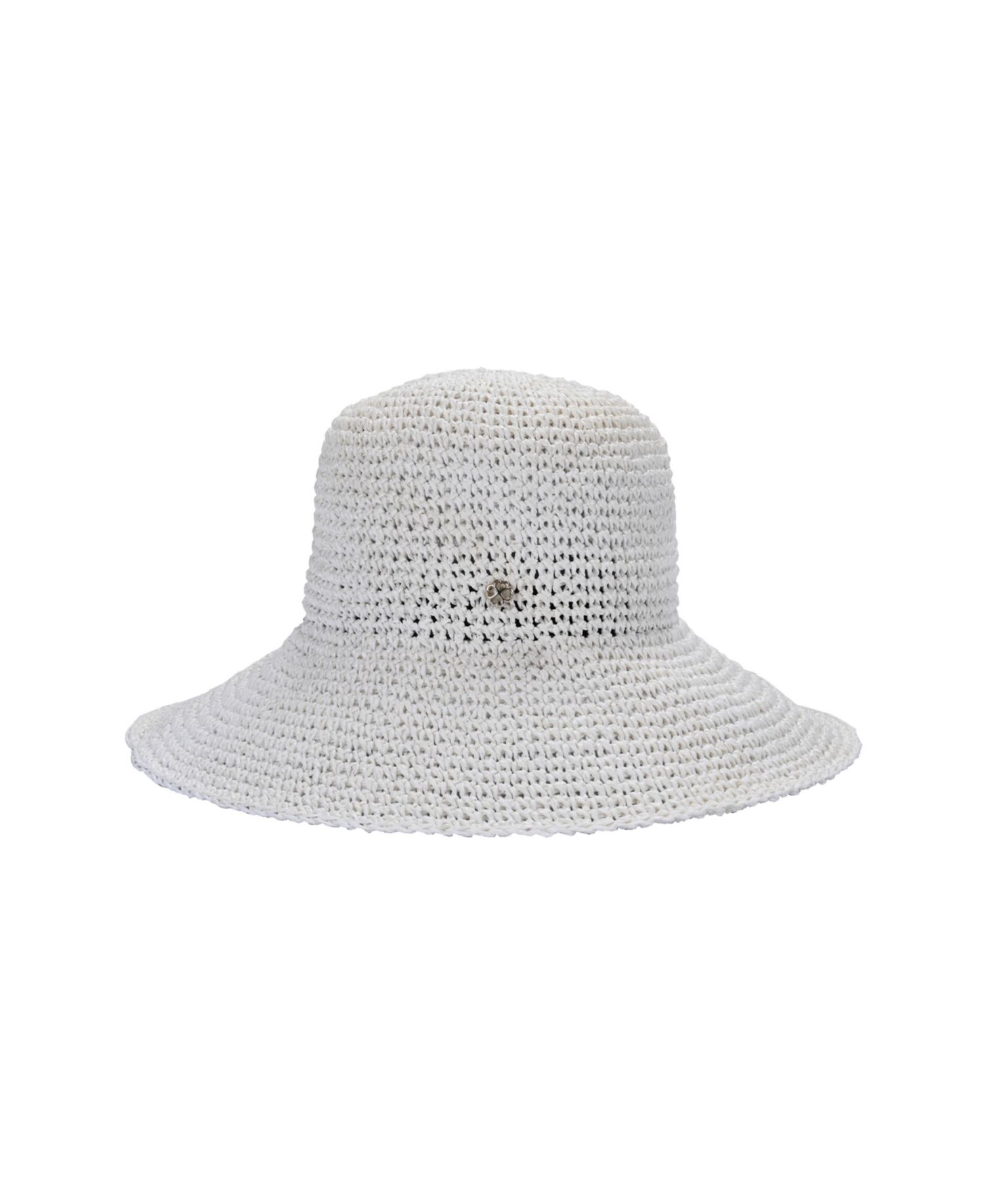 Women's Solid Crochet Crushable Cloche