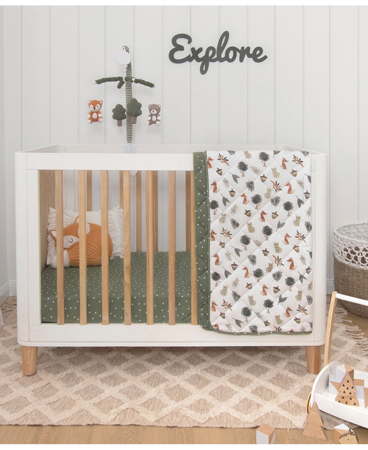 Living Textiles Baby Boys Printed Jersey Crib Sheet