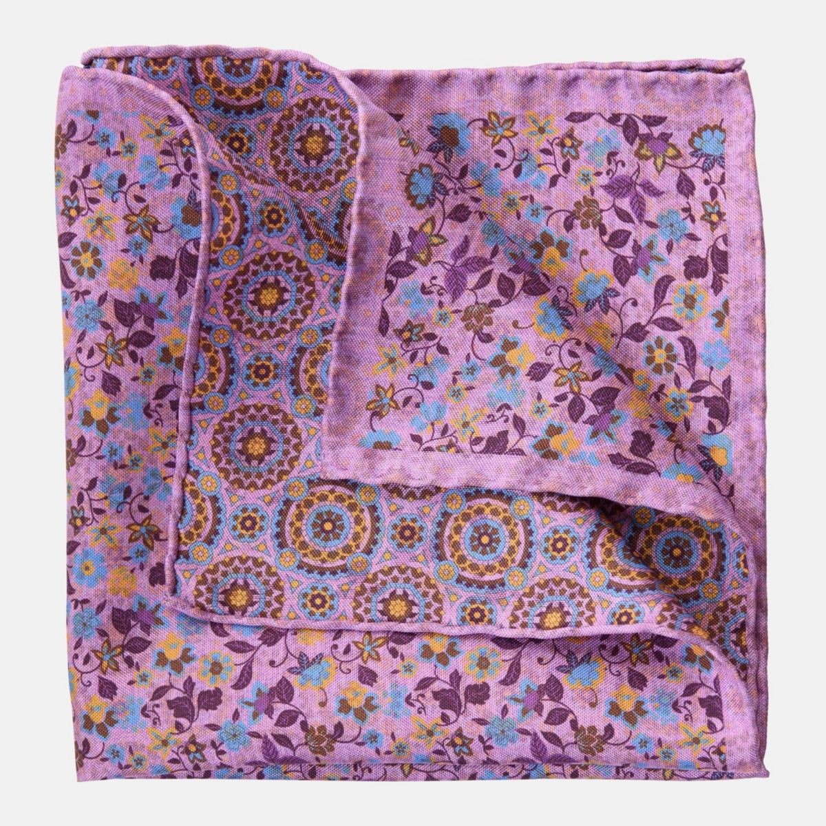 Men's Rimini - Large Silk Pocket Square for Men - Pink