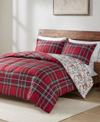 JLA Home Holiday Village 3-Pc. Comforter Set, Created for Macy's