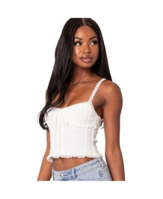 Women's Lacey Knit Tank Top